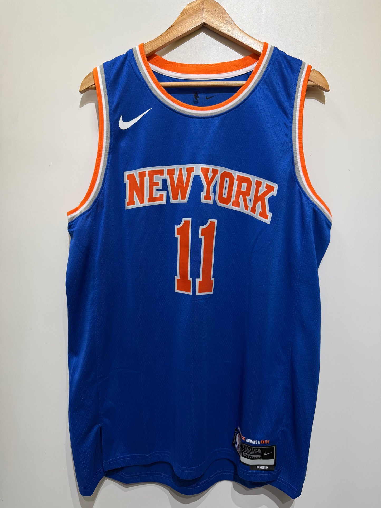 Regata NBA New York Knicks Icon Edition Jersey Azul Jalen Brunson 11