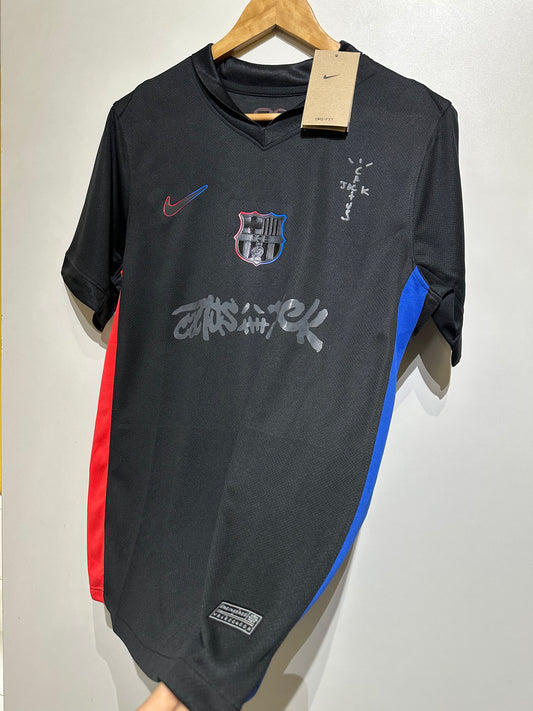 CAMISA DO BARCELONA X TRAVIS SCOTT
